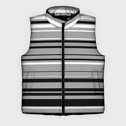 Мужской жилет Серый в чёрную полоску