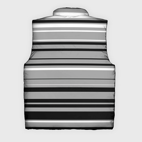 Мужской жилет Серый в чёрную полоску / 3D-Черный – фото 2