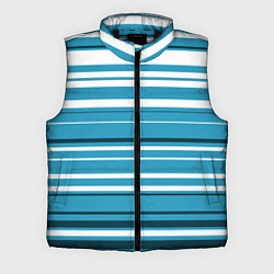 Мужской жилет Бело-голубой в полоску
