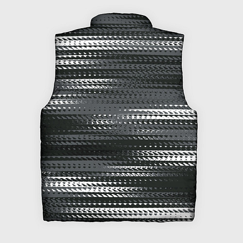 Мужской жилет Тёмный серый абстрактные полосы / 3D-Черный – фото 2