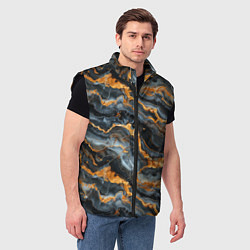 Мужской жилет Мраморное золото, цвет: 3D-черный — фото 2