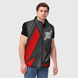 Мужской жилет Darling in the FranXX red lines, цвет: 3D-черный — фото 2