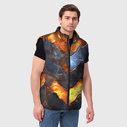 Мужской жилет Горящая чешуя, цвет: 3D-черный — фото 2