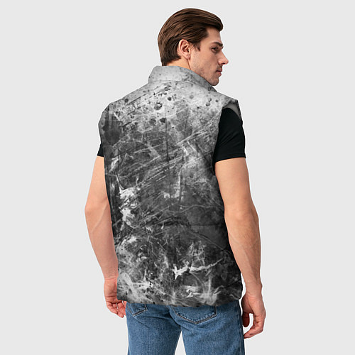 Мужской жилет Абстракция - серый дым / 3D-Светло-серый – фото 4