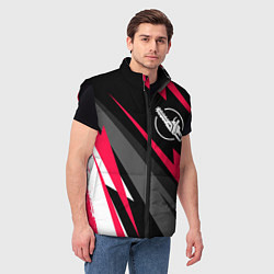 Мужской жилет Chainsaw Man electro lines, цвет: 3D-черный — фото 2