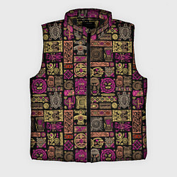 Мужской жилет Африка - этнический орнамент, цвет: 3D-черный