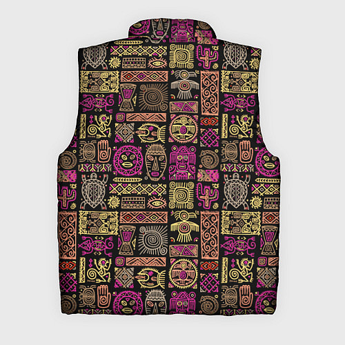 Мужской жилет Африка - этнический орнамент / 3D-Черный – фото 2
