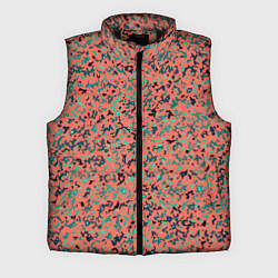 Мужской жилет Розово-бирюзовый абстрактный, цвет: 3D-черный