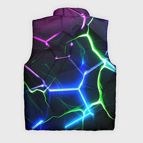 Мужской жилет Микс из разломленных плит и неоновое свечения / 3D-Красный – фото 2