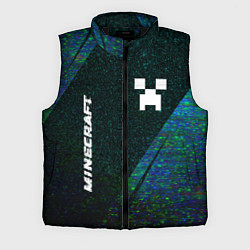 Мужской жилет Minecraft glitch blue