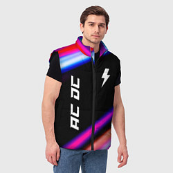 Мужской жилет AC DC neon rock lights, цвет: 3D-черный — фото 2