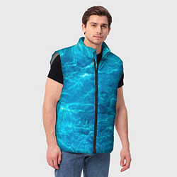 Мужской жилет Водная текстура, цвет: 3D-светло-серый — фото 2