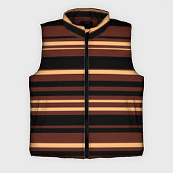 Мужской жилет Полосатый коричневый