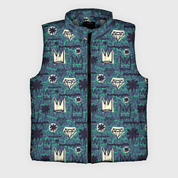 Мужской жилет Граффити корона с бриллиантами