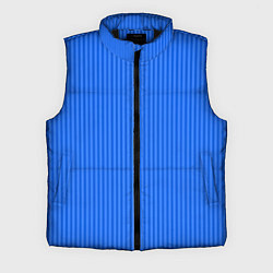 Мужской жилет Лазурный синий в тонкую полоску