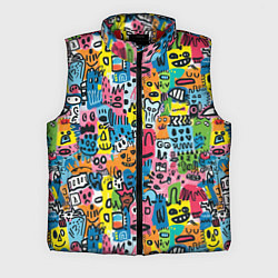 Мужской жилет Весёлые лица абстрактные