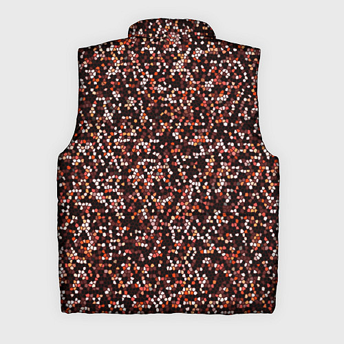 Мужской жилет Тёмный красный паттерн мелкая мозаика / 3D-Черный – фото 2