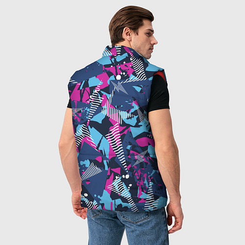 Мужской жилет Яркий абстрактный узор для спорта / 3D-Красный – фото 4