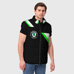 Мужской жилет Skoda geometry, цвет: 3D-черный — фото 2