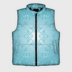 Мужской жилет Векторные узоры на нежно-бирюзовом фоне