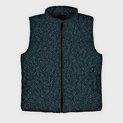 Мужской жилет Мелкая мозаика чёрно-синий, цвет: 3D-черный