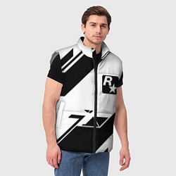 Мужской жилет Rockstar game pattern, цвет: 3D-светло-серый — фото 2