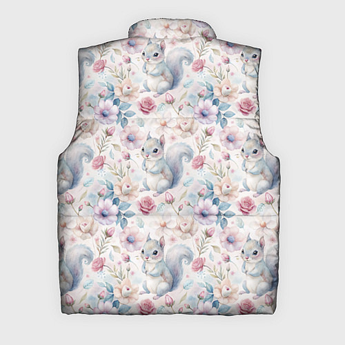 Мужской жилет Бельчонок в цветах / 3D-Черный – фото 2