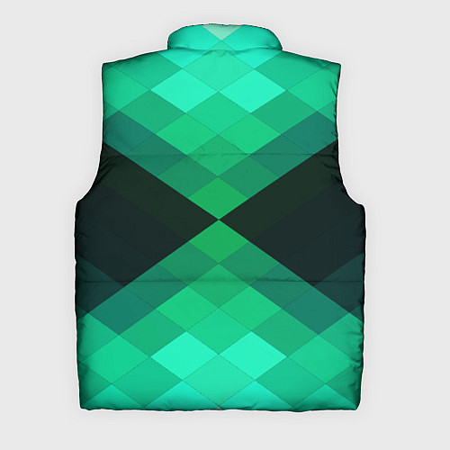Мужской жилет Изумрудная мозаика / 3D-Черный – фото 2