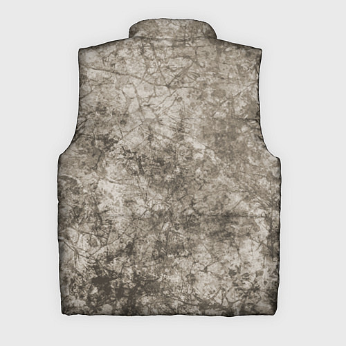 Мужской жилет Абстракция - серый грязный гранж / 3D-Черный – фото 2