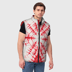 Мужской жилет Тай-дай бело-красный, цвет: 3D-красный — фото 2