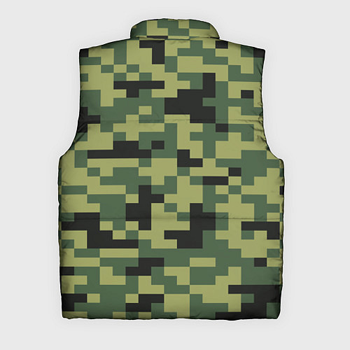 Мужской жилет Камуфляжный стиль текстура пикселя / 3D-Черный – фото 2