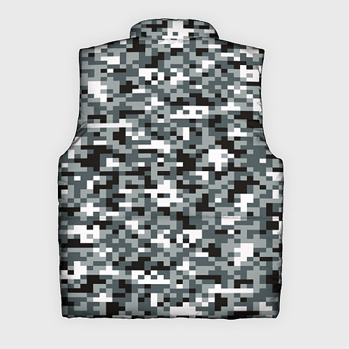 Мужской жилет Камуфляжные пиксели текстура / 3D-Черный – фото 2