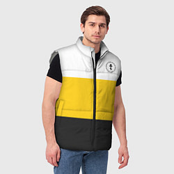 Мужской жилет За веру царя и святую триединую Русь Крест на узор, цвет: 3D-светло-серый — фото 2