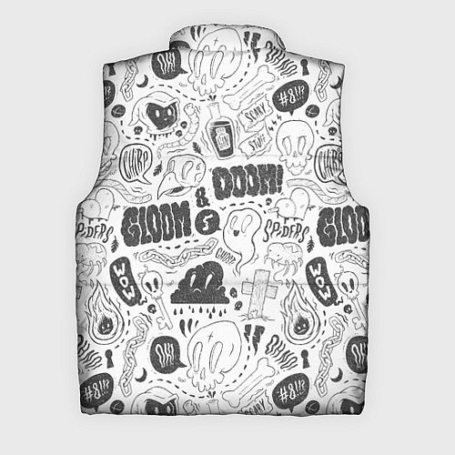 Мужской жилет Мрак и обречённость - приведения: паттерн / 3D-Черный – фото 2
