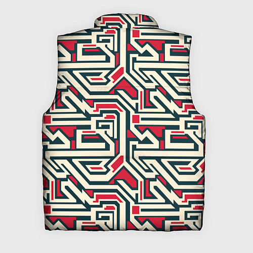 Мужской жилет Лабиринтовые зигзаги / 3D-Черный – фото 2