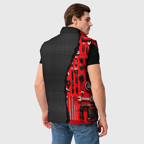 Мужской жилет Лучший механик / 3D-Красный – фото 4