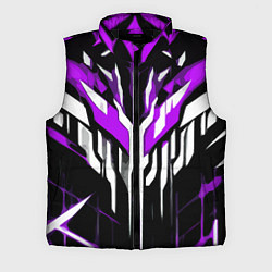 Мужской жилет Purple and white abstraction on a black background, цвет: 3D-черный