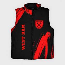 Мужской жилет West Ham - red gradient вертикально, цвет: 3D-черный