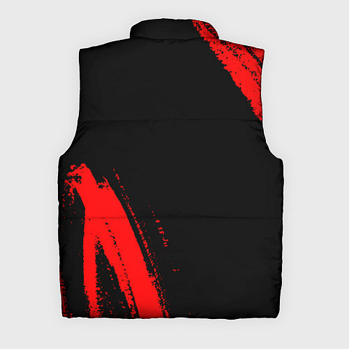 Мужской жилет Cyberpunk 2077 - red gradient вертикально / 3D-Черный – фото 2