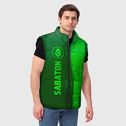 Мужской жилет Sabaton - green gradient по-вертикали, цвет: 3D-черный — фото 2