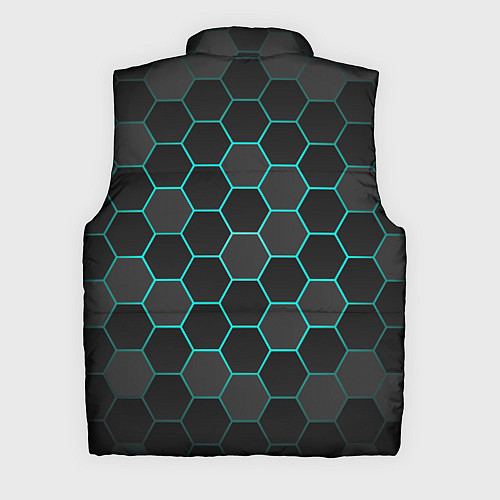 Мужской жилет Геометрия сотовой брони / 3D-Красный – фото 2