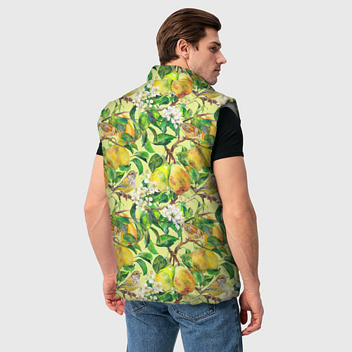 Мужской жилет Птица на грушевом дереве / 3D-Светло-серый – фото 4