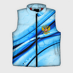 Мужской жилет Герб РФ соты текстура