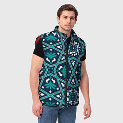 Мужской жилет Геометрический узор арабеска, цвет: 3D-красный — фото 2