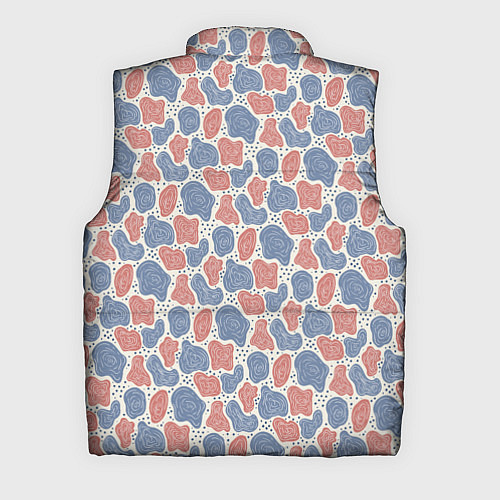 Мужской жилет Абстрактный паттерн: пятна и плывущие формы / 3D-Черный – фото 2