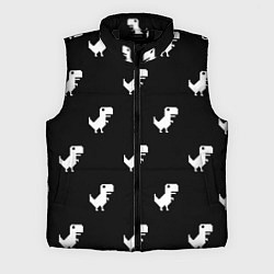 Мужской жилет С пиксельными силуэтами 8 бит динозавриков
