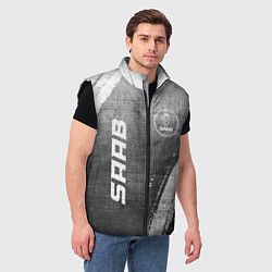 Мужской жилет Saab - grey gradient вертикально, цвет: 3D-черный — фото 2
