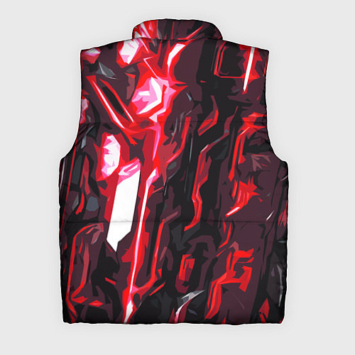 Мужской жилет Красно-чёрная киберпанк абстракция / 3D-Черный – фото 2