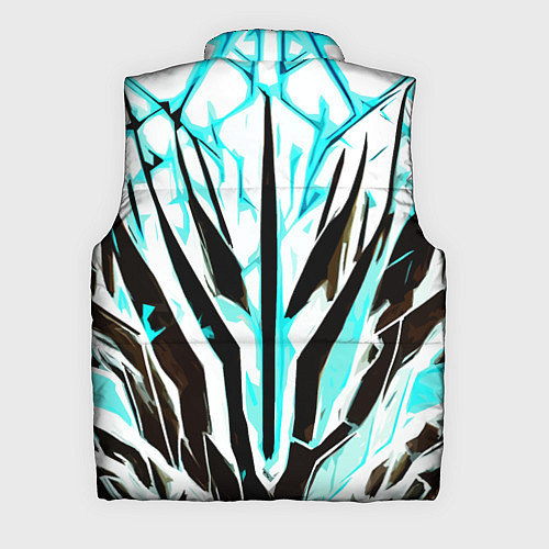 Мужской жилет Чёрно-голубая абстракция на белом фоне / 3D-Черный – фото 2