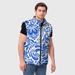 Мужской жилет Русская гжель, цвет: 3D-черный — фото 2